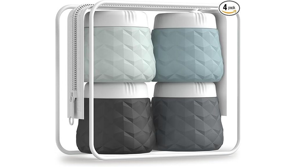 gray tsa approved silicone jars