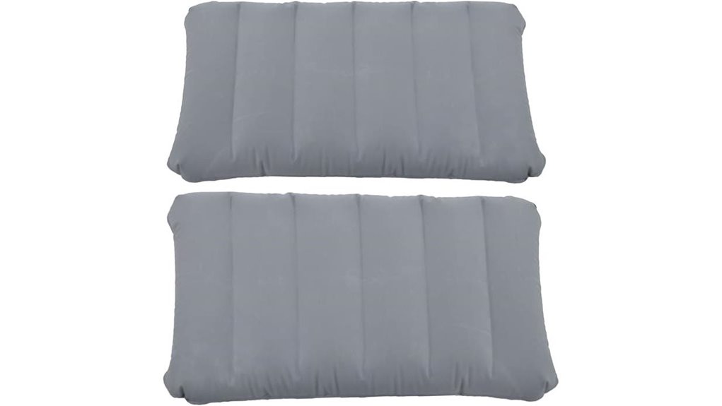 gray ultralight inflatable pillows