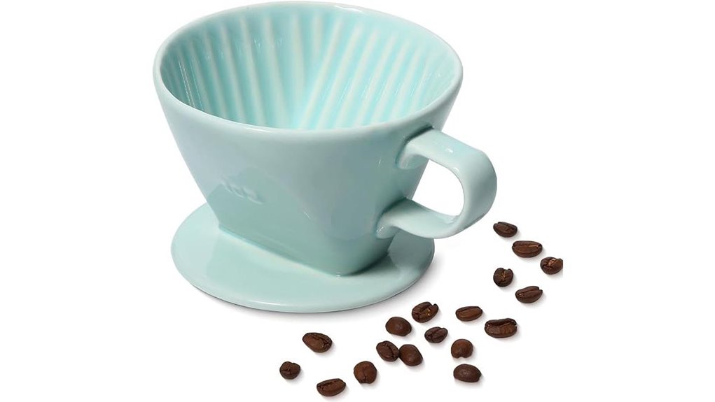 Best Pour-Over Cone Drippers Coffee Lovers Should Try 3 green 3 hole ceramic dripper