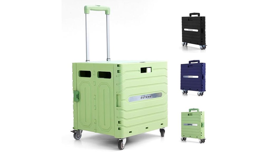 Packable Shopping Carts for City Markets Make Hauling a Breeze 13 green foldable rolling cart