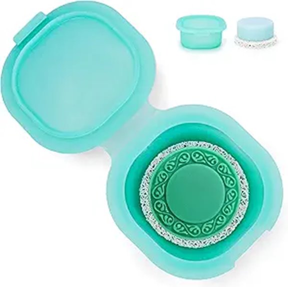 green silicone shampoo holder