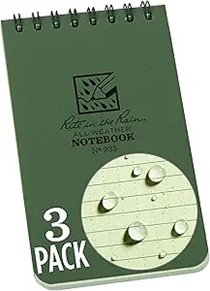 green spiral notebook pack
