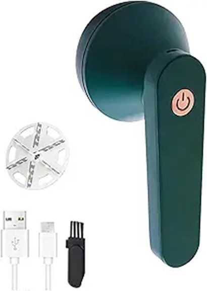 Best USB‑Rechargeable Fabric Shavers That Make Travel Easy 3 green usb lint remover
