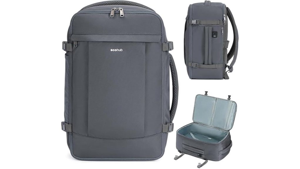 Carry-On Backpacks Petite Travelers Love Short Torso Comfort 1 grey 17 ecohub backpack