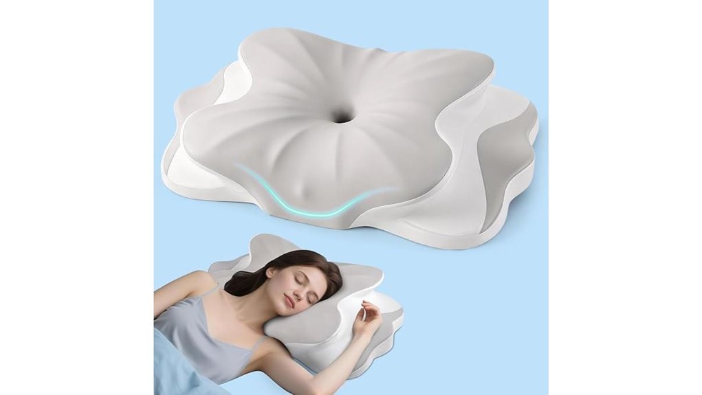 Neck Pillows That Don’t Push Your Head Forward (Comfort Shapes) 10 grey cervical memory pillow
