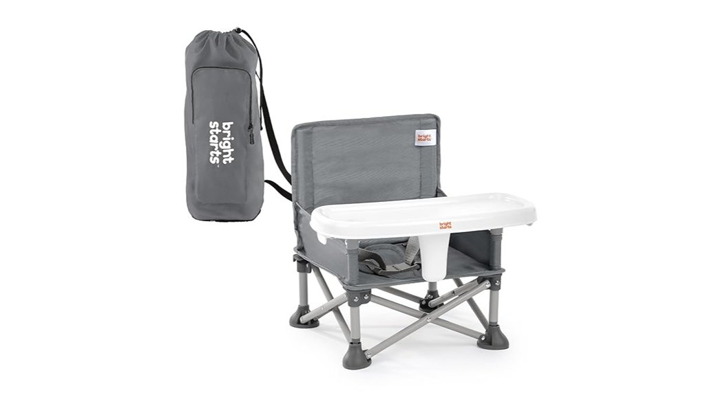 Portable High Chairs Toddlers Love for On-the-Go Feeding 2 grey indoor outdoor booster seat