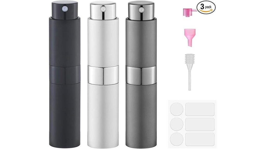 Leak‑Proof Travel Atomizers for Fresh Fragrance On‑The‑Go 7 grey refillable perfume atomizer