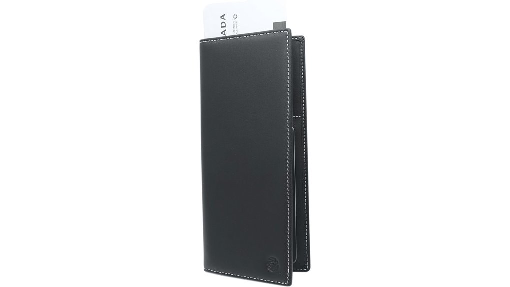grey rfid leather passport