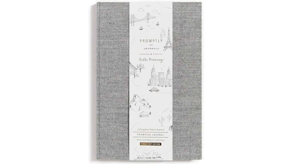 Top Travel Journals with Prompts for Your Next Adventure 9 grey tweed travel journal