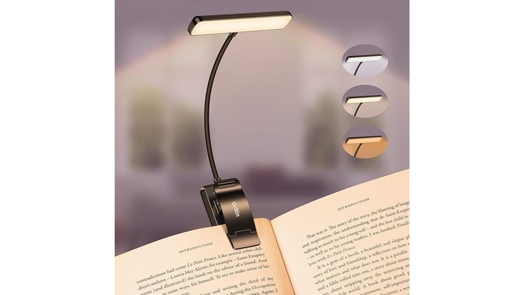 Must-Have E-Reader Lights for Travelers: Warm Tone Clip‑On Picks 3 gritin 19 led rechargeable bedlight