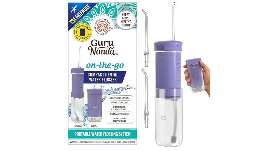 Best Travel-Ready Mini Water Flossers USB Rechargeable 8 gurunanda compact 180ml flosser