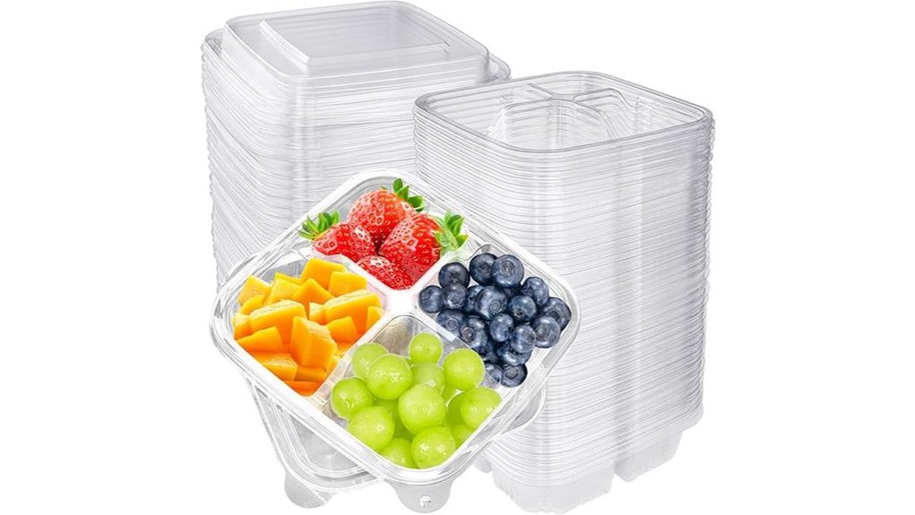 Best Bento Snack Boxes for Train Travel That Keep Food Fresh 15 haawooky 50 piece bento containers