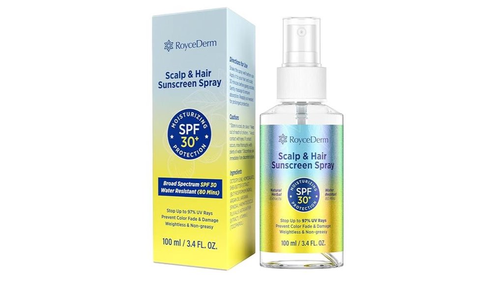 hair scalp sunscreen spray