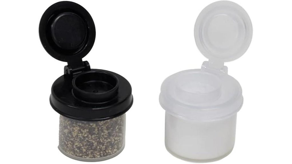 Top Mini salt/pepper shaker (sealed) That Keeps Seasoning Fresh 15 hall bros moisture proof shakers