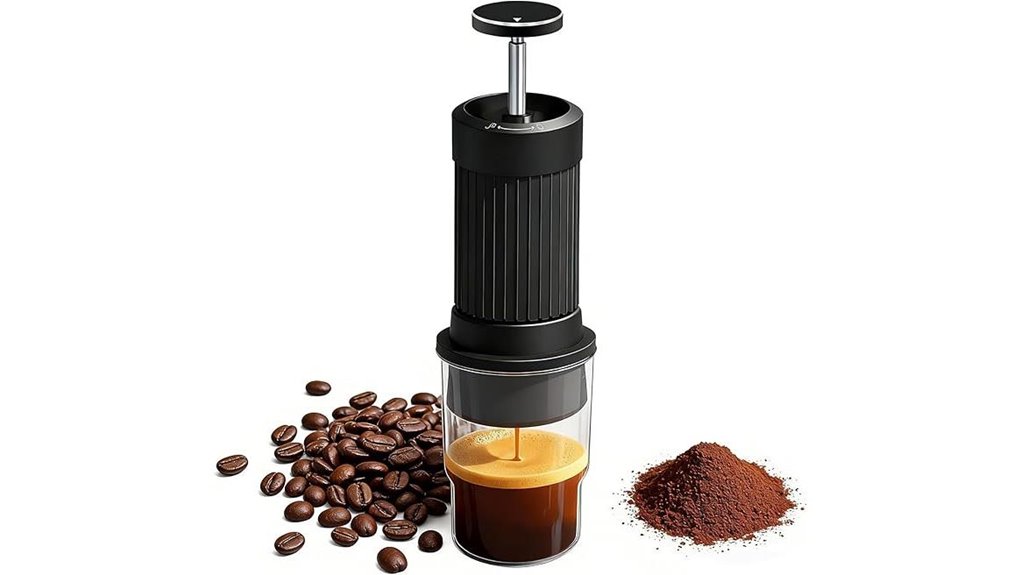 Portable Espresso Makers (Hand-Pump Style) Keep Coffee-Ready 6 hand press 3 in 1 french espresso