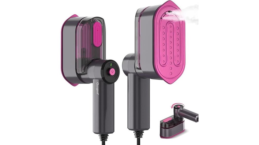 Best Mini Garment Steamers for Travel: Folding Handles 1 handheld 1000w purple steamer