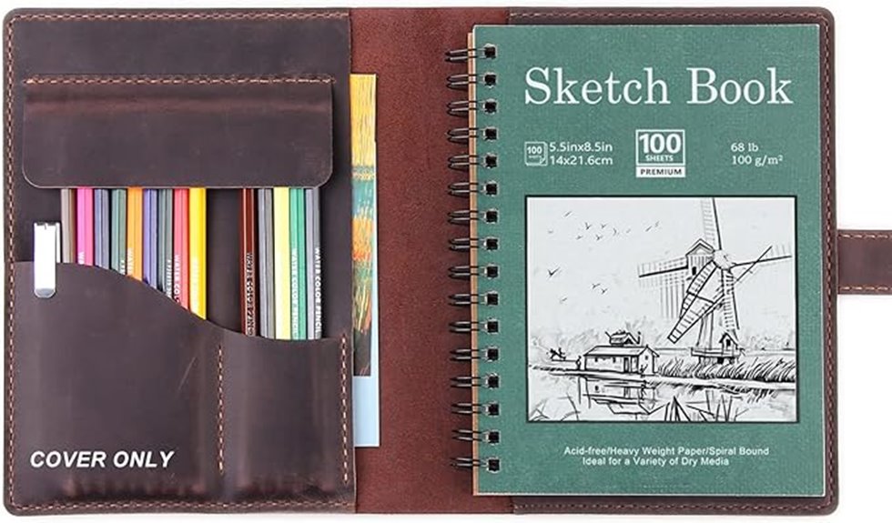 Must-Have Sketchbooks for Traveling Artists 2 handmade leather sketchbook cover