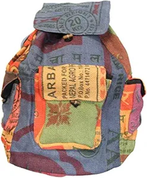 handmade recycled jute backpack
