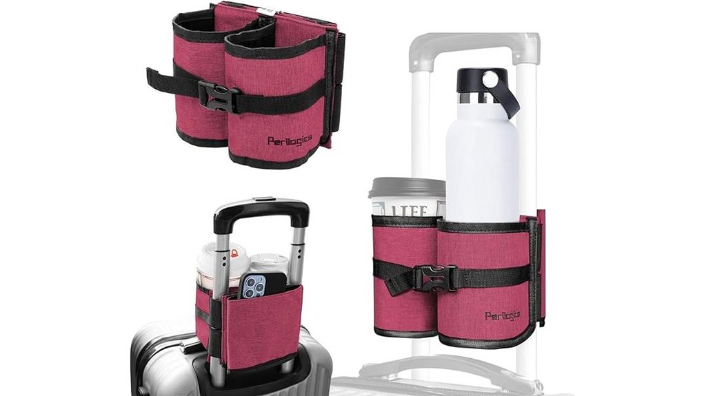 hands free luggage cup holder