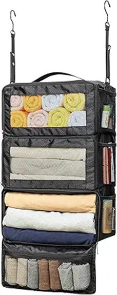 Suitcase Organizers That Make Split Hotel Stays Simple 4 hanging shelves packing cube