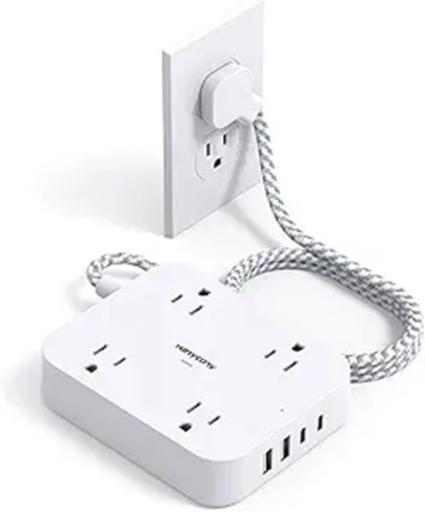 Travel Surge Protector with USB-C: Stay Powered on the Go 8 hanycony surge protector 4usb