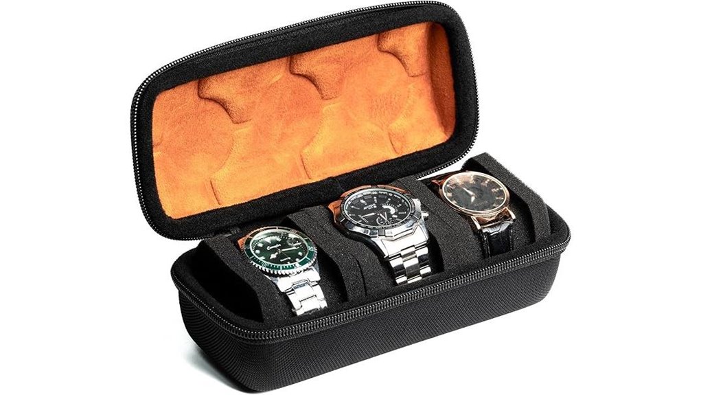 hard brown 3 slot organizer
