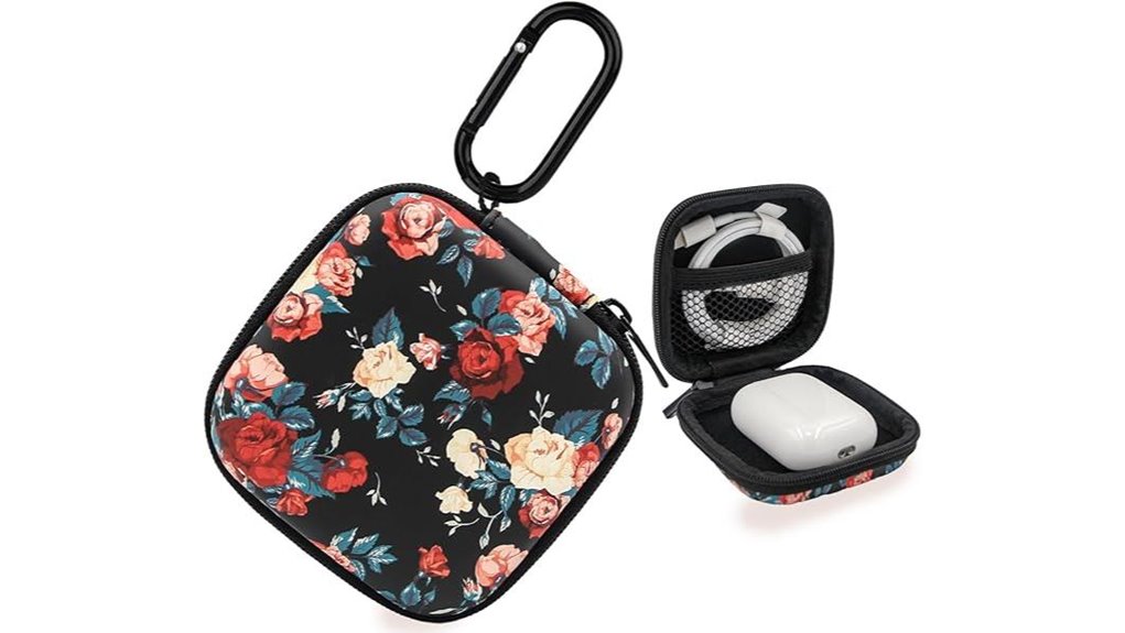Best Earbud Cases With Carabiners Keep Them From Being Lost 12 hard eva earbud case rose carabiner