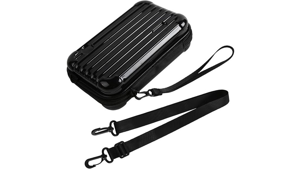 hard shelled black cosmetic case