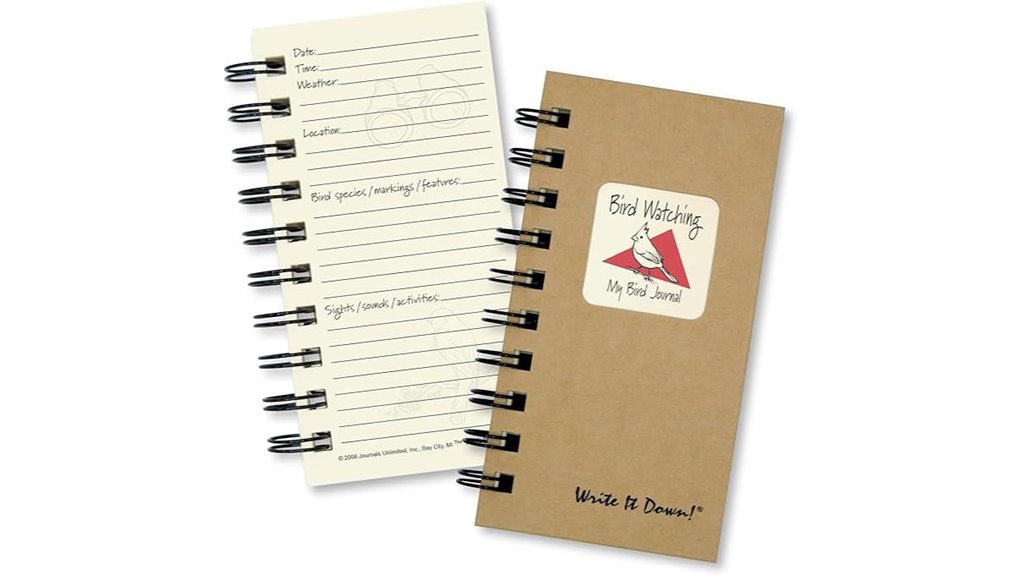 hardcover mini bird journal