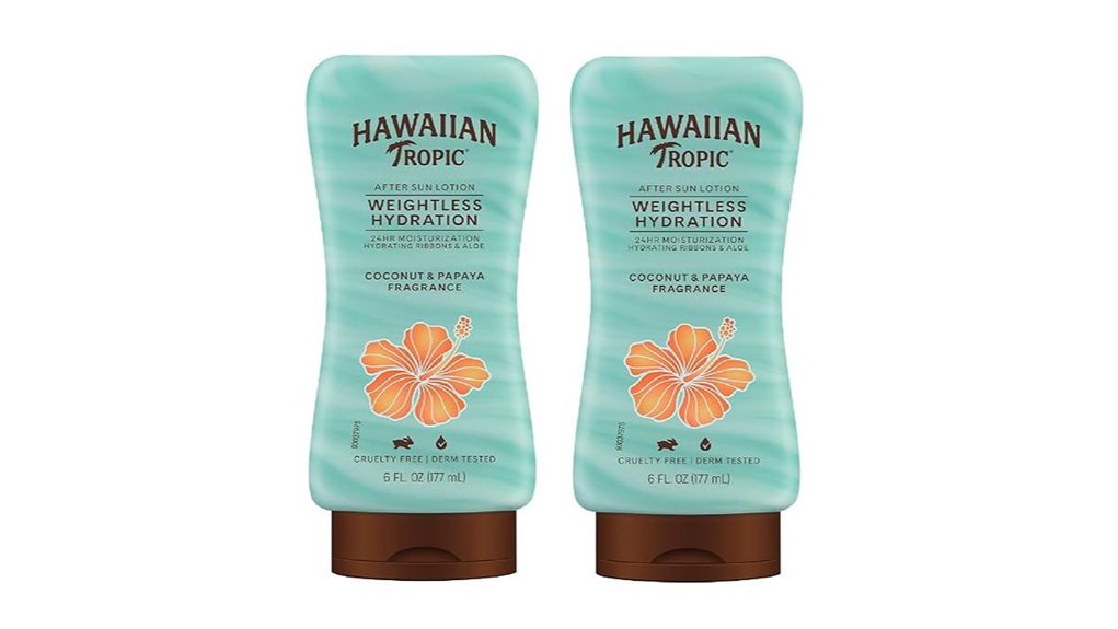 After‑Sun Products for Travel: Aloe Gels or Lotions 7 hawaiian tropic 6oz weightless