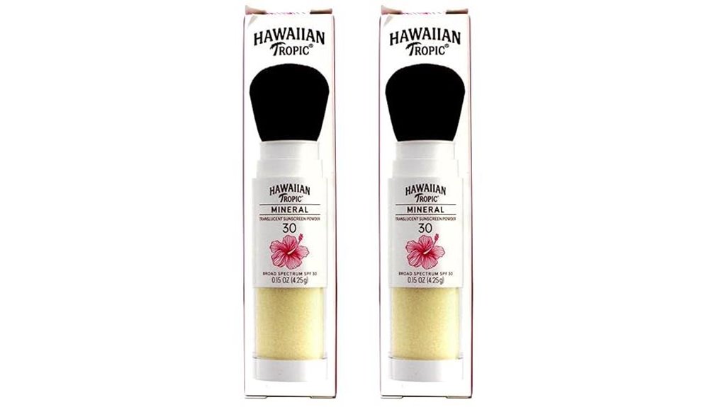 Sunscreen Powder Brushes for Travel Reapply Over Makeup 7 hawaiiantropic mineral brush spf30