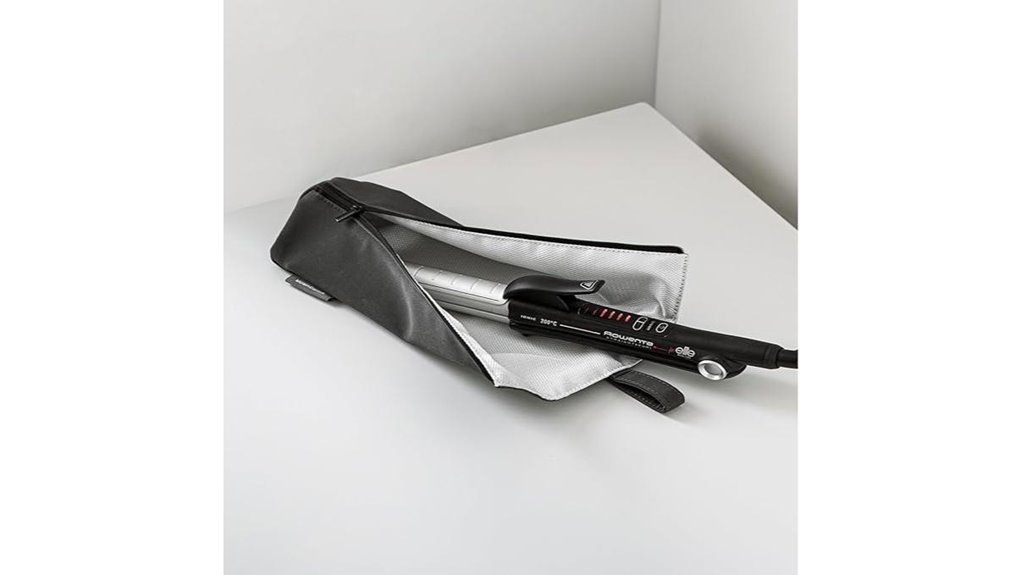 heat resistant hair iron pouch
