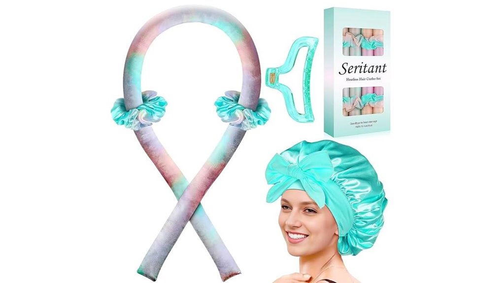 Travel‑Ready Heatless Curling Sets: Packable & Comfortable 2 heatless frizz free green curler