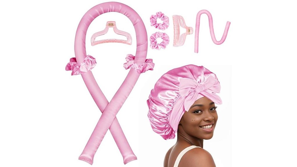 Travel‑Ready Heatless Curling Sets: Packable & Comfortable 3 heatless overnight curler bonnet