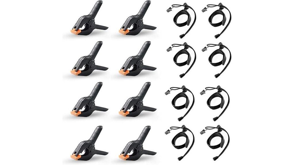 Portable Backdrop Clips For Travel Creators: Easy Setup 12 heavy duty spring backdrop clips