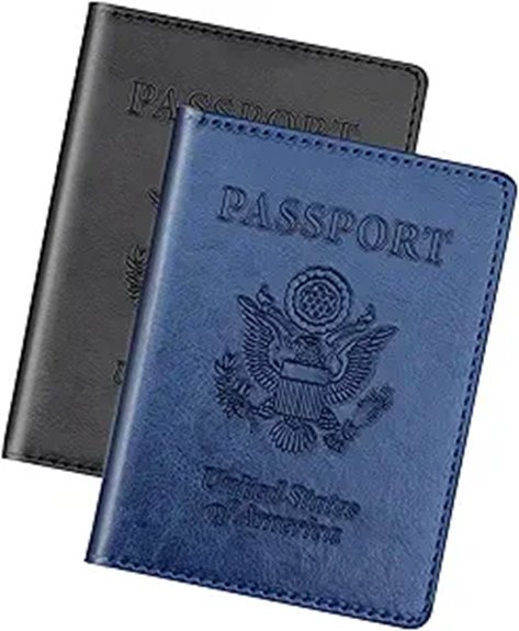 Passport Covers That Fit EU & US Passports Without Bending 6 herain dual color passport holders