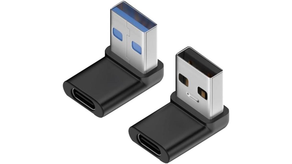Highly Reliable USB-C Right‑Angle Adapter (Strain Relief) 14 herfair 90 degree usb c adapters