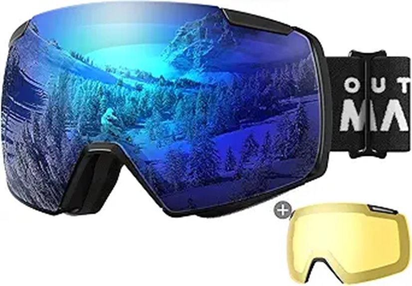 Top Ski Goggles with Interchangeable Lenses for Crystal Clarity 12 heron magnetic ski goggles