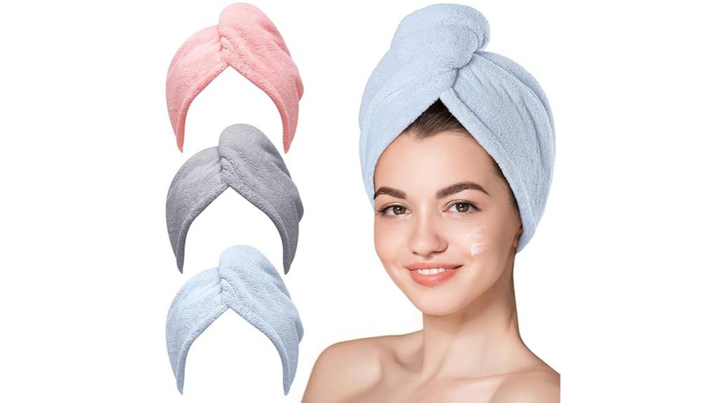 Microfiber Hair Towels (Quick Dry Turbans) That Save Hours 1 hicober microfiber hair wrap