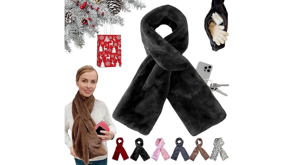 Top Travel Scarves with Hidden Pockets for Secure Carry 7 hidden zipper faux scarf
