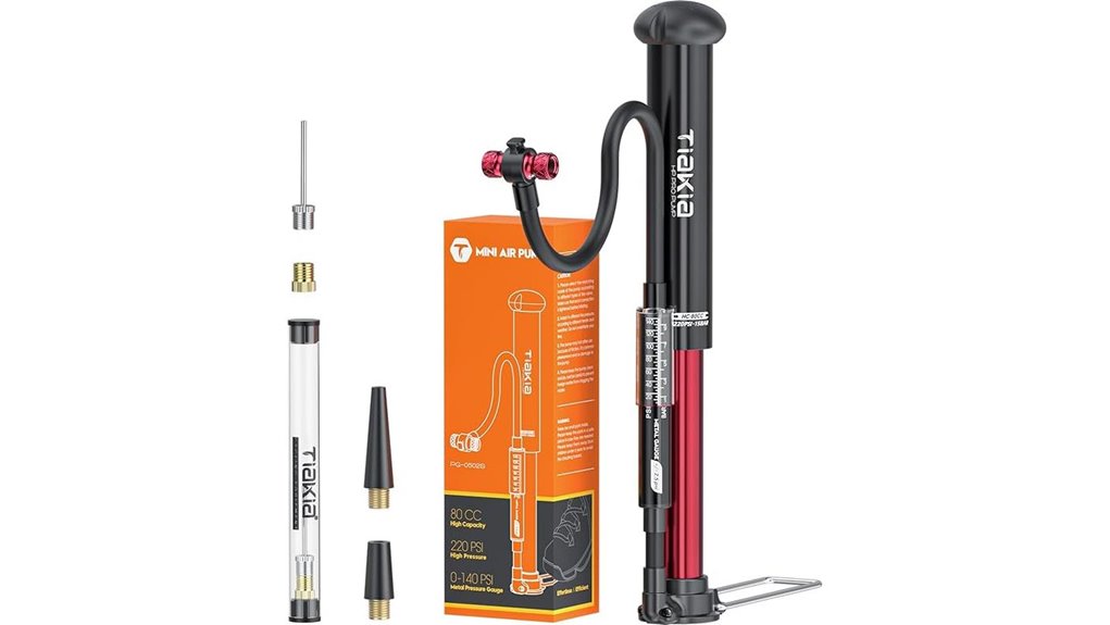 Travel-Ready Compact Bike Pumps: Mini & Efficient 13 high pressure gauge presta schrader