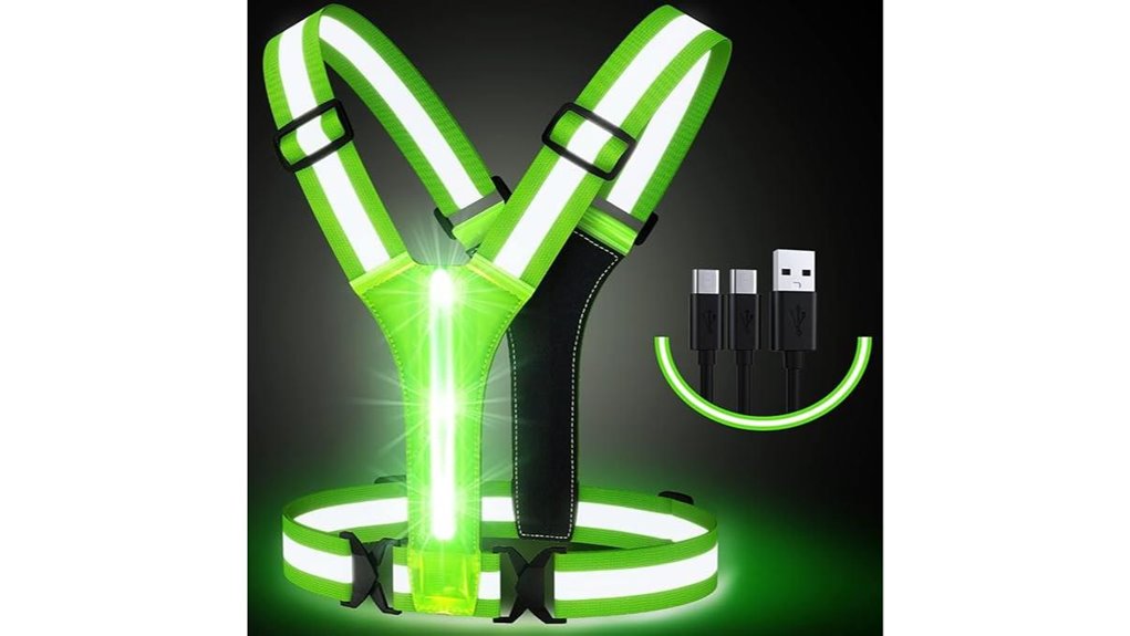 high visibility led running vest