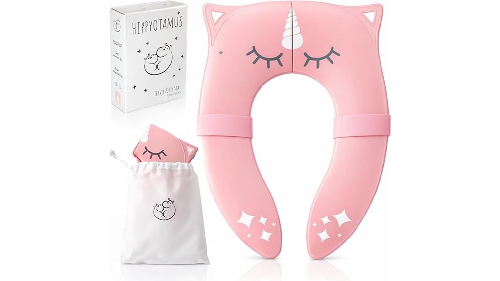 Best Travel Potty Seats That Make Toilet Training a Breeze 9 hippypotamus pink unicorn seat