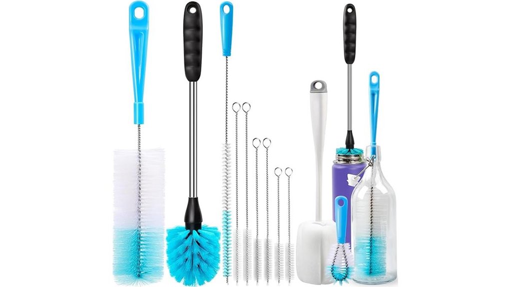 Top Travel Bottle‑Cleaning Brushes (Fits Narrow Necks) 2 holikme long handled cup brush