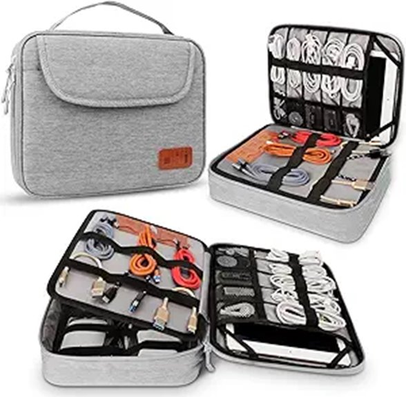 Top Cable Organizer With Integrated Power Bank Slot Saves Space 12 holimet double layer waterproof organizer
