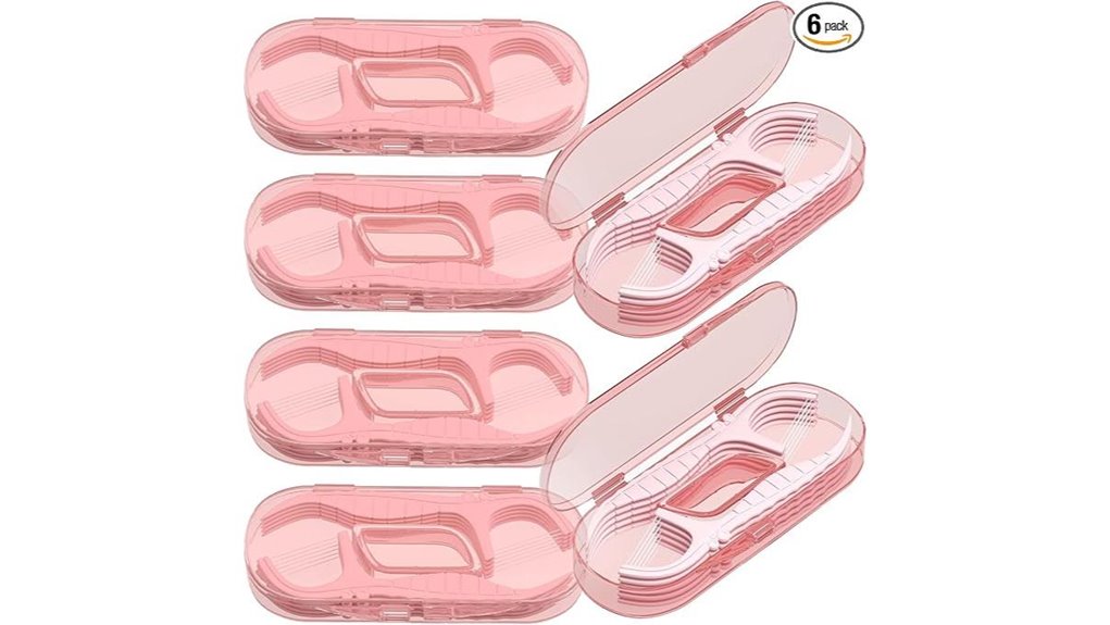 Travel Floss: Case, Picks, or String for Clean Teeth Anywhere 3 holy rose pink picks