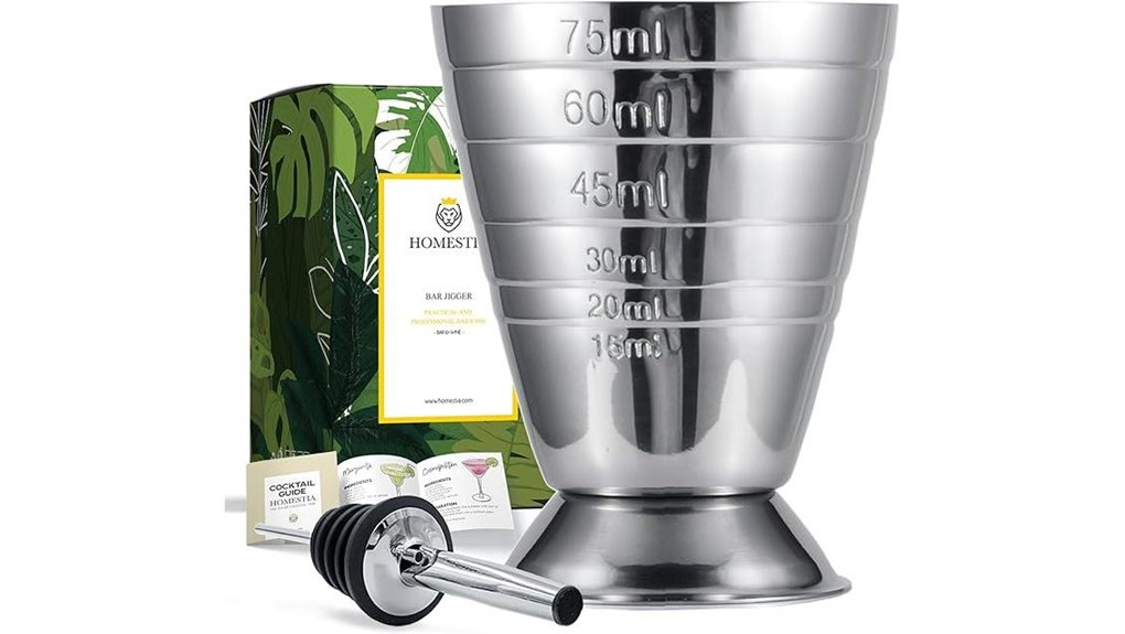 Best Jigger Measuring Cup for Homemade Cocktails 12 homestia 2 5oz stainless jigger