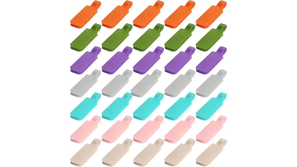 Reusable Cable Labels for Travel Kits (Color-Coded) Stay Tidy 5 hook loop multicolored nylon labels