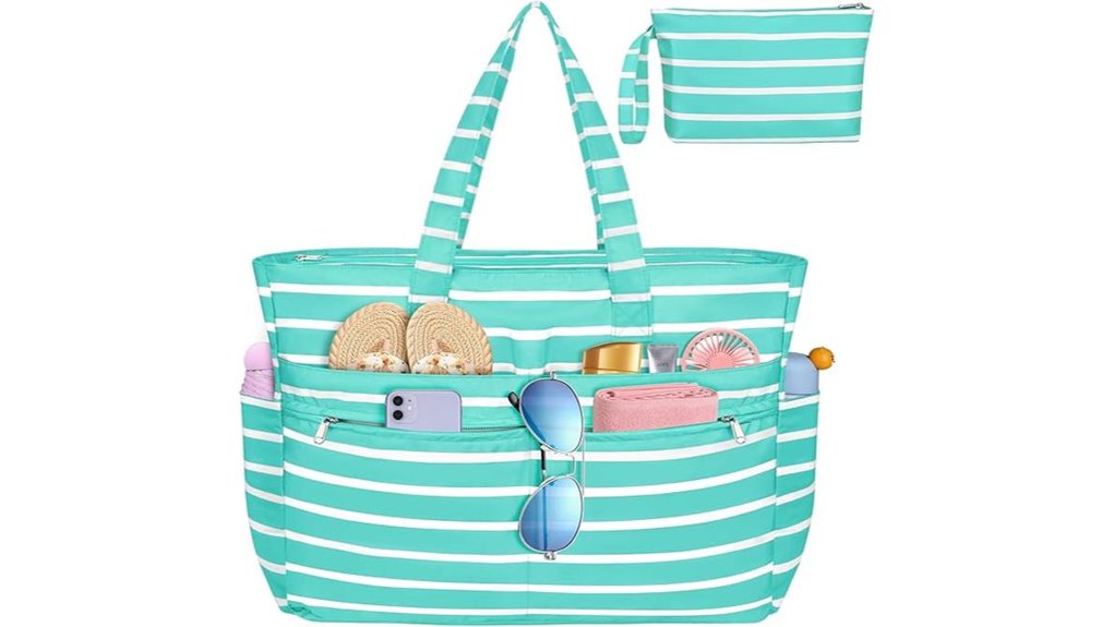 Tote Bags with Separate Wet Pocket (Swimwear Ready) for Dryness 13 huanlang waterproof beach tote