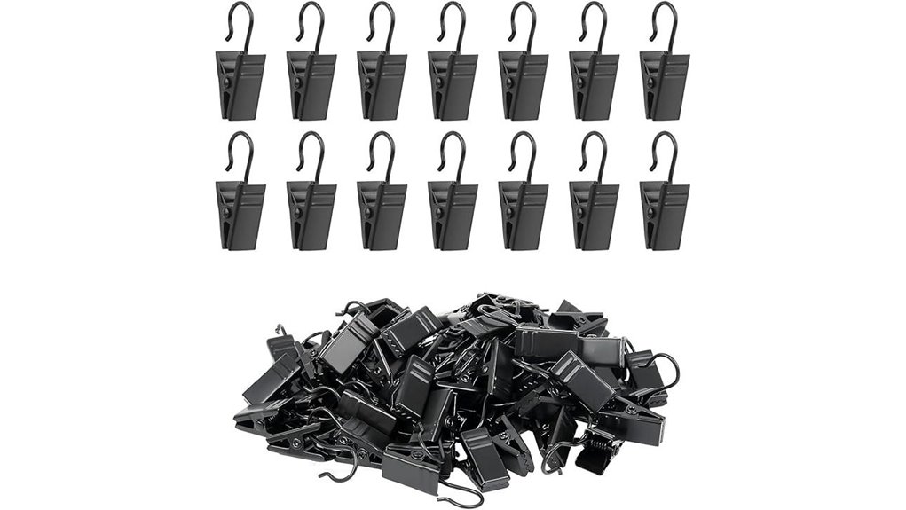 hundred black stainless clips